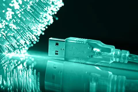 Fiber optics background with lots of light spots Stock Photos