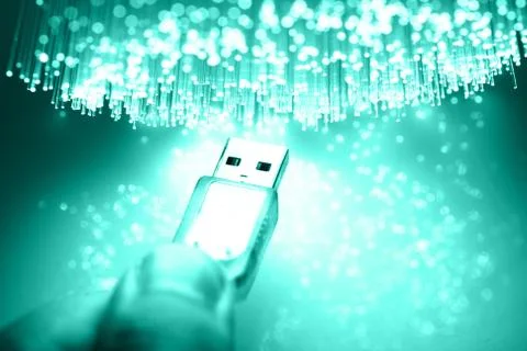 Fiber optics background with lots of light spots Stock Photos