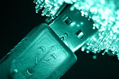 Fiber optics background with lots of light spots Stock Photos