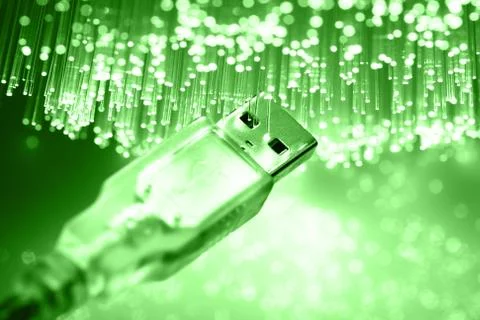 Fiber optics background with lots of light spots Stock Photos