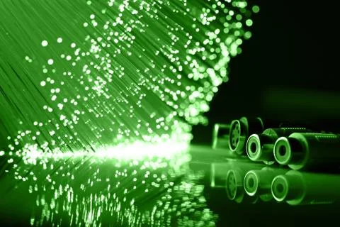 Fiber optics background with lots of light spots Stock Photos