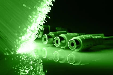 Fiber optics background with lots of light spots Stock Photos
