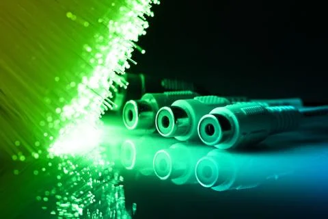 Fiber optics background with lots of light spots Stock Photos