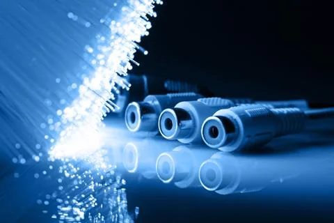 Fiber optics background with lots of light spots Stock Photos