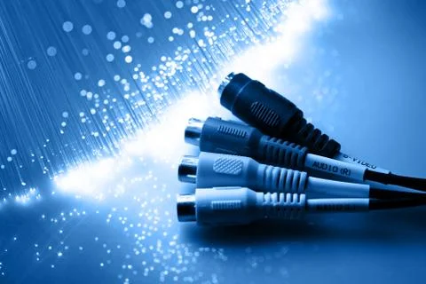 Fiber optics background with lots of light spots Stock Photos