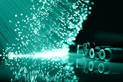 Fiber optics background with lots of light spots Stock Photos