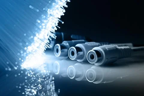 Fiber optics background with lots of light spots Stock Photos