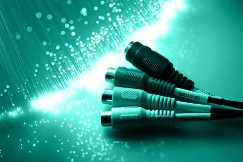 Fiber optics background with lots of light spots Stock Photos