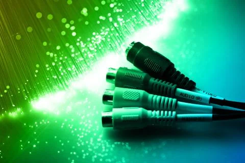 Fiber optics background with lots of light spots Stock Photos