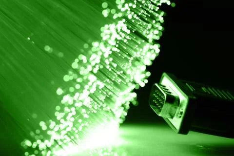 Fiber optics background with lots of light spots Stock Photos