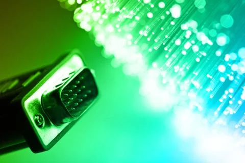 Fiber optics background with lots of light spots Stock Photos