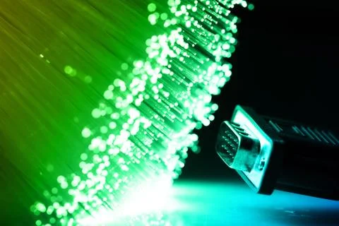 Fiber optics background with lots of light spots Stock Photos