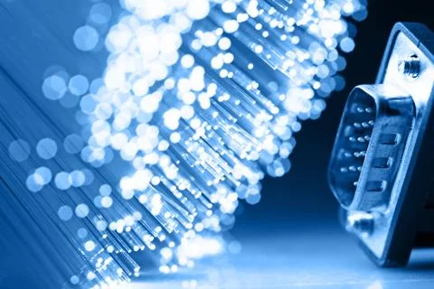 Fiber optics background with lots of light spots Stock Photos