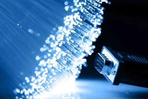 Fiber optics background with lots of light spots Stock Photos