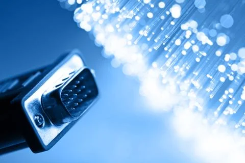 Fiber optics background with lots of light spots Stock Photos