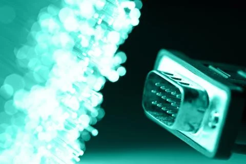 Fiber optics background with lots of light spots Stock Photos