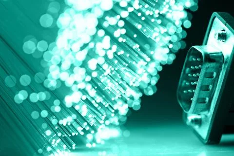 Fiber optics background with lots of light spots Stock Photos