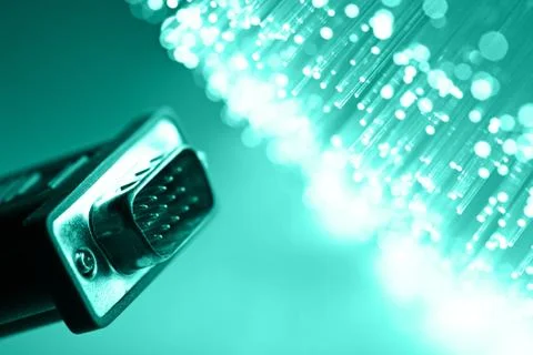 Fiber optics background with lots of light spots Stock Photos