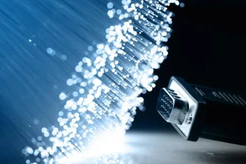 Fiber optics background with lots of light spots Stock Photos