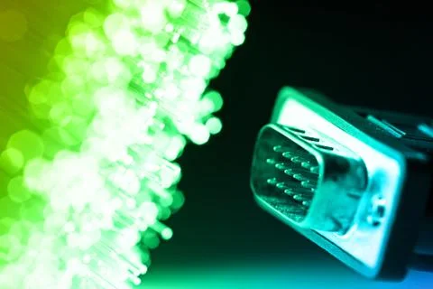 Fiber optics background with lots of light spots Stock Photos