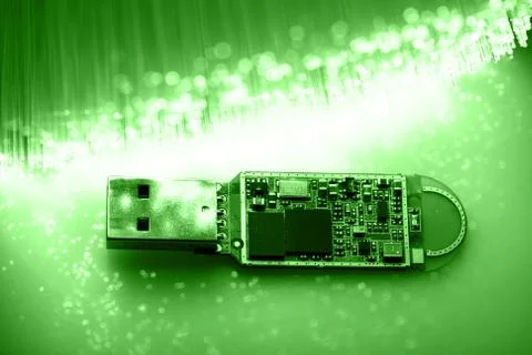 Fiber optics background with lots of light spots Stock Photos