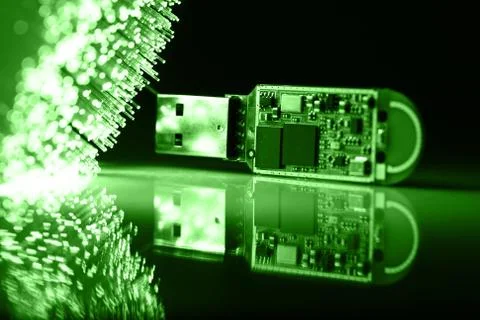 Fiber optics background with lots of light spots Stock Photos