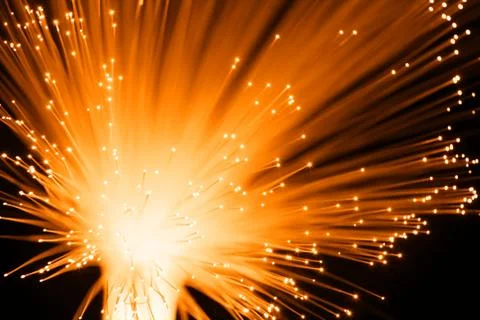 Fiber optics background with lots of light spots Foto stock