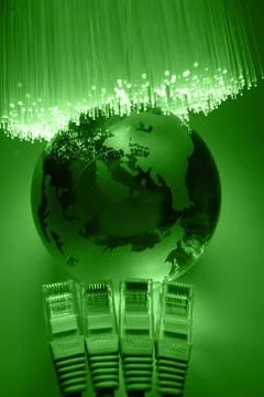 Fiber optics background with lots of light spots Stock Photos