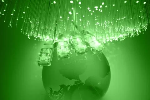 Fiber optics background with lots of light spots Stock Photos