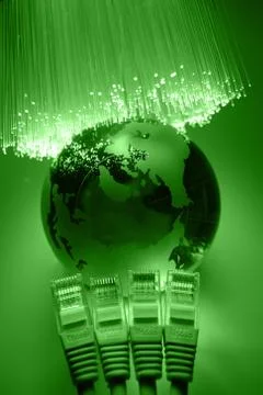 Fiber optics background with lots of light spots Stock Photos