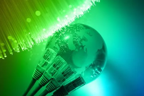 Fiber optics background with lots of light spots Stock Photos