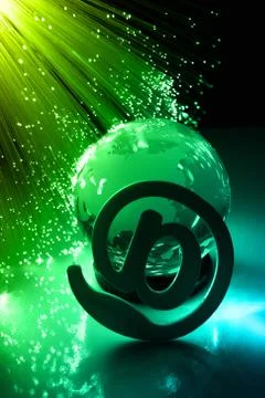 Fiber optics background with lots of light spots Stock Photos