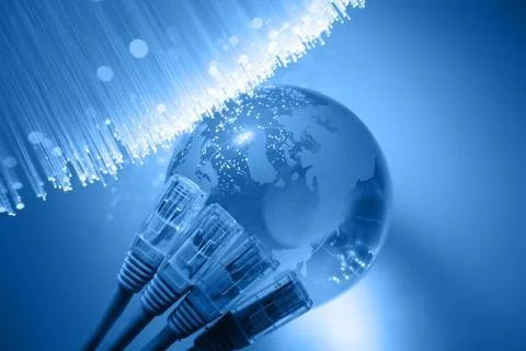 Fiber optics background with lots of light spots Stock Photos