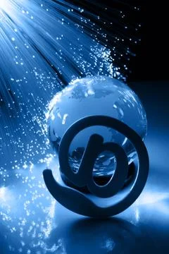 Fiber optics background with lots of light spots Stock Photos