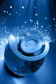 Fiber optics background with lots of light spots Stock Photos