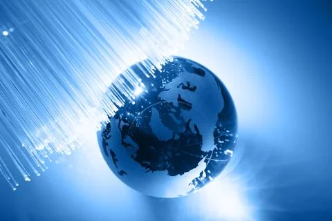 Fiber optics background with lots of light spots Stock Photos