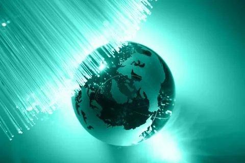 Fiber optics background with lots of light spots Stock Photos