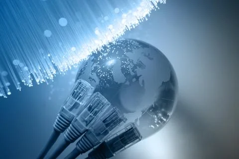 Fiber optics background with lots of light spots Stock Photos