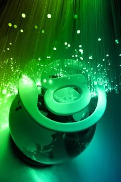 Fiber optics background with lots of light spots Stock Photos