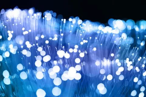 Fiber optics background with lots of light spots Foto stock