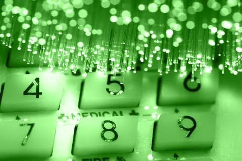 Fiber optics background with lots of light spots Stock Photos
