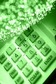 Fiber optics background with lots of light spots Stock Photos
