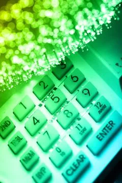 Fiber optics background with lots of light spots Stock Photos