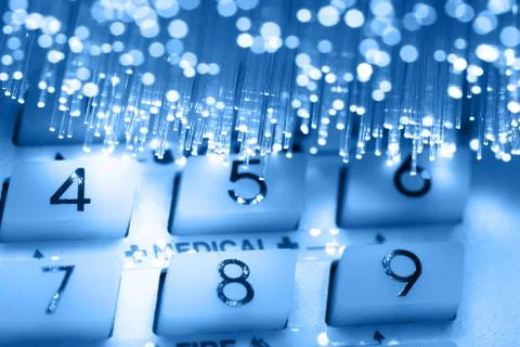 Fiber optics background with lots of light spots Stock Photos
