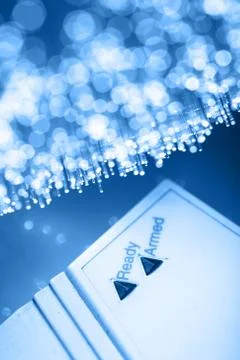 Fiber optics background with lots of light spots Stock Photos