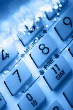 Fiber optics background with lots of light spots Foto stock