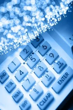 Fiber optics background with lots of light spots Stock Photos