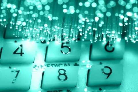 Fiber optics background with lots of light spots Stock Photos