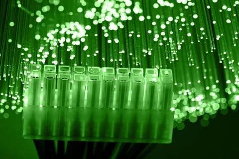 Fiber optics background with lots of light spots Stock Photos