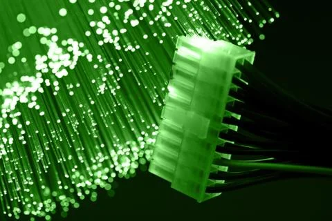 Fiber optics background with lots of light spots Stock Photos
